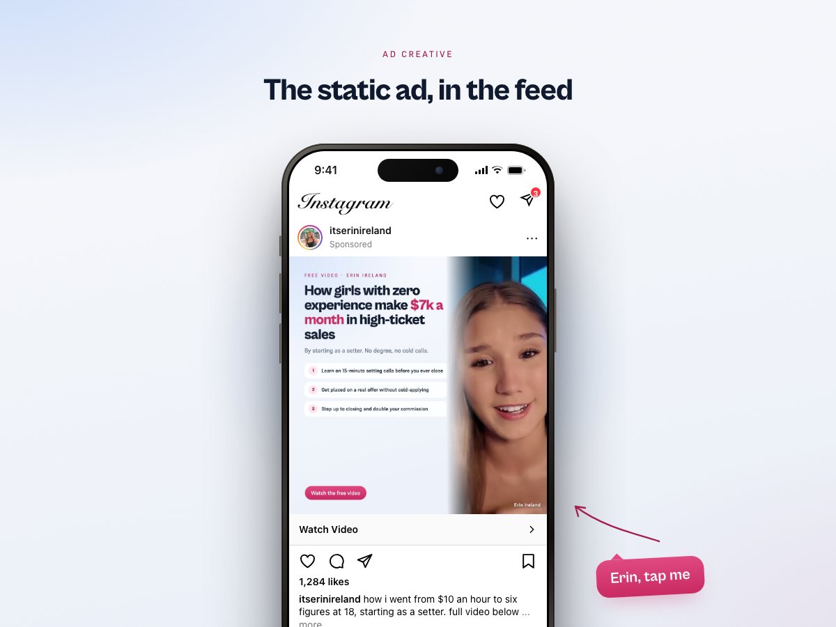 Static ad preview